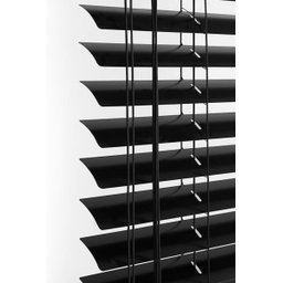 Persiana Horizontal - 1,50m larg x 1,40m alt - Alumínio 25mm - Cor: Preto - Comando Direito - 1