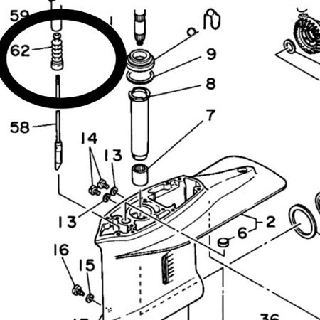 Borracha Vedação Vareta Cambio Yamaha 40 Hp Impakto Pecas - 2