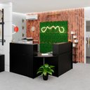 Ver imagem 1 de Balcão Atendimento de Canto C/ Gaveteiro Recepção 1200x600 Netmobil - Preto