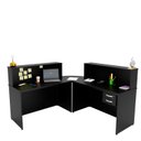 Ver imagem 3 de Balcão Atendimento de Canto C/ Gaveteiro Recepção 1200x600 Netmobil - Preto