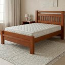 Ver imagem 3 de Cama Casal Queen 160cm Madeira Maciça Orlex Avelã B11 - Mpozenato