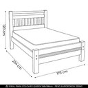 Ver imagem 2 de Cama Casal Queen 160cm Madeira Maciça Orlex Avelã B11 - Mpozenato