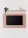 Ver imagem 2 de Painel para TV com Prateleira 150cm Retro MDF Rosa Dallas - On Móveis