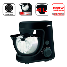 Batedeira Planetária Arno Daily Sx87 127v 600w Preta - 4