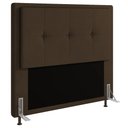 Ver imagem 1 de Cabeceira Ametista Para Cama Box Queen 160 cm Suede - D’Rossi - Marrom