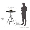 Ver imagem 3 de Mesa Aço Redonda Barcelona Preto