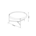 Ver imagem 3 de Mesa de Centro Aqua 71 Marmorizado Off White com Cobre - Imcal Moveis Imcal Móveis