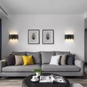 Ver imagem 2 de Arandela Luminaria Parede 6w 6 Fachos Meia Lua Luz Led Decoraçao Casa Varanda Muro Jardim Quintal Ga