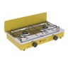 FOGAO DE MESA 2 BOCAS VENAX FLAMALAR VETRO AMARELO GAS GLP - 3
