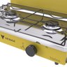 FOGAO DE MESA 2 BOCAS VENAX FLAMALAR VETRO AMARELO GAS GLP - 4