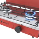 Ver imagem 4 de FOGAO DE MESA 2 BOCAS VENAX FLAMALAR VETRO VERMELHO GAS GLP