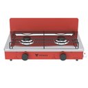 Ver imagem 1 de FOGAO DE MESA 2 BOCAS VENAX FLAMALAR VETRO VERMELHO GAS GLP