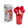 Jogo Utensílios de Cozinha em Silicone Madeira 7 Peças Vermelho Tenha em Casa - 3