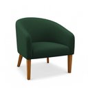 Ver imagem 5 de Poltrona Sala Decorativa Kit 2 Stella Pé Madeira Trapézio Castanho Bouclê D03 - D’Rossi