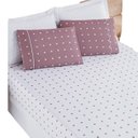Ver imagem 3 de Jogo de Lençol Cama Solteiro 2 peças Micropercal 200 fios Petit Poá:Rosê