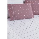 Ver imagem 1 de Jogo de Lençol Cama Solteiro 2 peças Micropercal 200 fios Petit Poá:Rosê