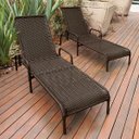 Ver imagem 2 de Kit 2 Espreguiçadeiras Catar com Regulagem para Piscina, Área Externa - Marrom