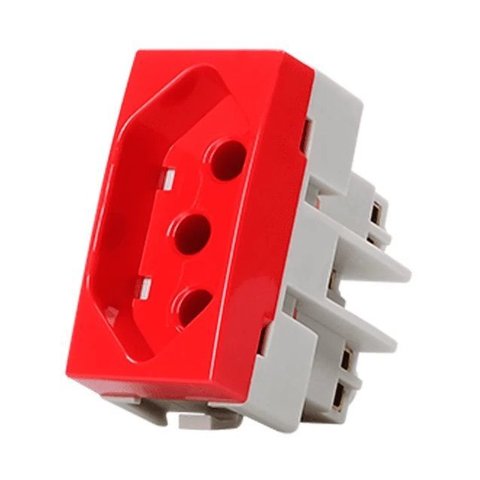 Modulo Tomada 10a Vermelho Sleek Margirius