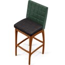 Ver mais imagens de Kit 05 Banquetas Altas Cozinha Sala Jantar Fixa Mila B04 Facto Verde Musgo Linho Chumbo - Lyam Decor