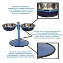 Ver imagem 2 de Comedouro Grande Duplo Inox Altura Regulável Gastrobel Rosa