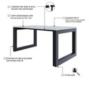 Ver imagem 3 de Mesa de Jantar Bronx 160x90x77cm Brmj9160 Branco Tx - Est.preta Branco Tx/est.preta