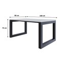 Ver imagem 6 de Mesa de Jantar Bronx 160x90x77cm Brmj9160 Branco Tx - Est.preta Branco Tx/est.preta