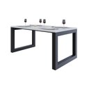 Ver imagem 5 de Mesa de Jantar Bronx 160x90x77cm Brmj9160 Branco Tx - Est.preta Branco Tx/est.preta
