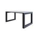 Ver imagem 1 de Mesa de Jantar Bronx 160x90x77cm Brmj9160 Branco Tx - Est.preta Branco Tx/est.preta