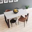 Ver imagem 4 de Mesa de Jantar Bronx 160x90x77cm Brmj9160 Branco Tx - Est.preta Branco Tx/est.preta
