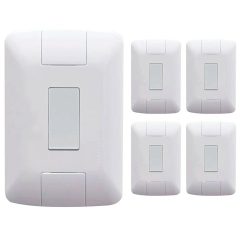 Kit 5 Cj 4x2 1 Interruptor Simples Tramontina 6 a 250 V