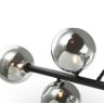 Lustre Pendente Jabuticaba 6 Globos Vidro Fumê Preto G9 Bivolt - 4