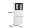 Ver imagem 3 de Paneleiro Duplo 6 Portas 70cm Luce - Itatiaia Branco/preto