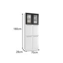 Ver imagem 3 de Paneleiro Duplo 6 Portas 70cm Luce - Itatiaia Branco/preto