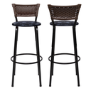 Ver imagem 1 de Kit 2 Banquetas para Cozinha Banco Alto Junco Argila Balcão Ilha Bancada Bares Piscina Área Gourmet