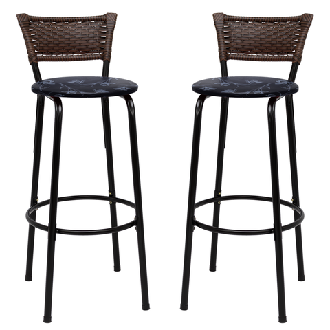 Kit 2 Banquetas para Cozinha Banco Alto Junco Argila Balcão Ilha Bancada Bares Piscina Área Gourmet