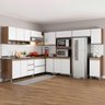 Cozinha Modulada de Canto Planejada 10 Pçs MDP Armário e Balcão Sabrina Branca MENU - 1