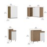 Cozinha Modulada de Canto Planejada 10 Pçs MDP Armário e Balcão Sabrina Branca MENU - 2