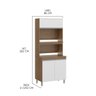 Cozinha Modulada de Canto Planejada 10 Pçs MDP Armário e Balcão Sabrina Branca MENU - 4