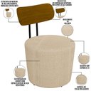Ver imagem 3 de Poltrona Para Sala De Estar Decorativa Base Fixa Luara M03 Linho Bege - Lyam Decor