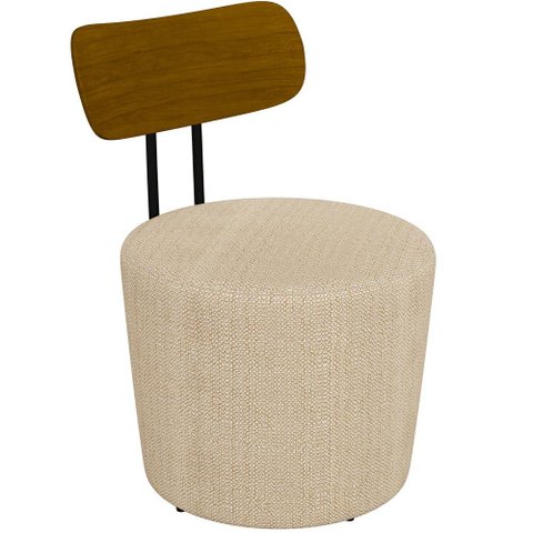 Poltrona Para Sala De Estar Decorativa Base Fixa Luara M03 Linho Bege - Lyam Decor
