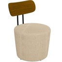 Ver imagem 1 de Poltrona Para Sala De Estar Decorativa Base Fixa Luara M03 Linho Bege - Lyam Decor