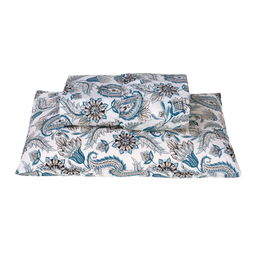 Lençol Dia a Dia Estampado Solteiro 2pçs:Azul/Ramo - 1