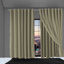 Ver imagem 1 de cortina blackout Bruna 7,00 x 2,70 corta luz c/voal bege