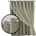 Ver imagem 4 de cortina blackout Bruna 7,00 x 2,70 corta luz c/voal bege