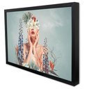 Ver imagem 3 de Quadro Decorativo Caixa Floral Florescer Tacolado Moldura Caixa Alta 4,5cm Madeira com Vidro 30 X 40
