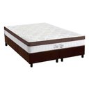 Ver imagem 1 de Cama Box Queen: Colchão Molas Anjos MasterPocket Ensacadas New King + Base CRC Suede Marrom(158x198)