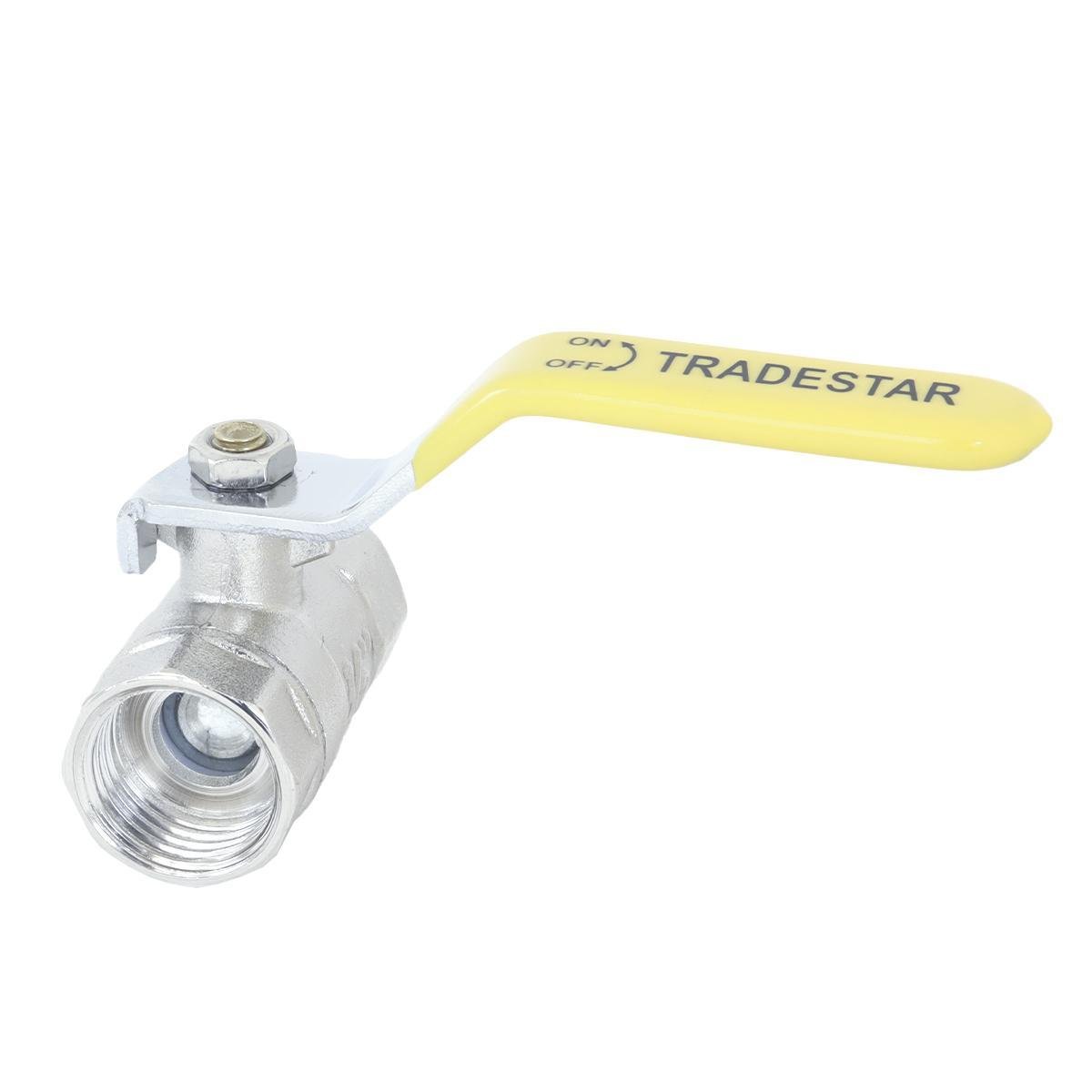 Kit com 5 Registro Esfera Metal 1/2 Pol Liga Zinco Tradestar - 3