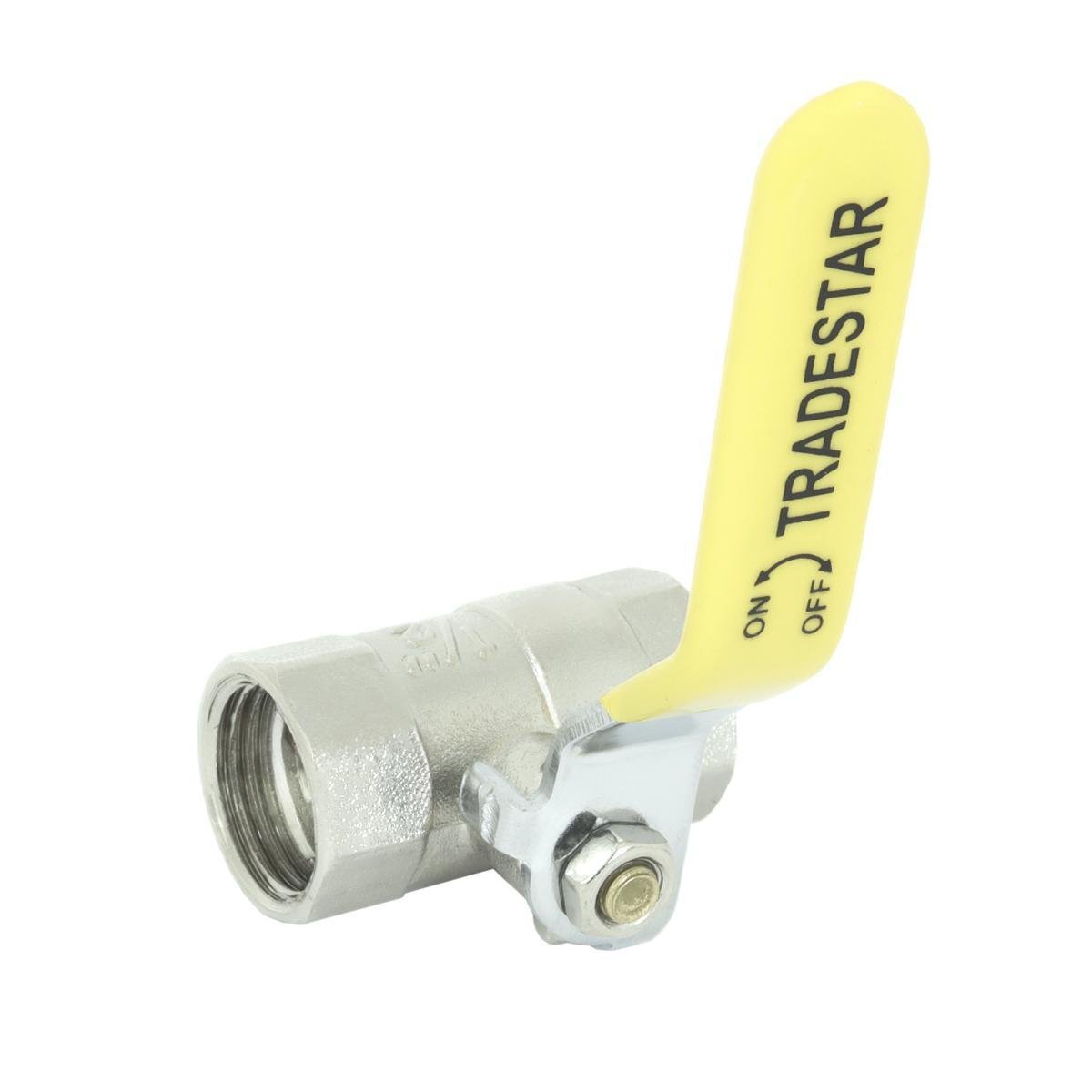Kit com 5 Registro Esfera Metal 1/2 Pol Liga Zinco Tradestar - 4