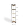 Estante de Canto Estilo Industrial 31cm 05 Prateleiras Li022 Kappesberg - Freijó/preto Fosco - 5