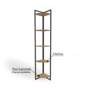 Ver imagem 4 de Estante de Canto Estilo Industrial 31cm 05 Prateleiras Li022 Kappesberg - Freijó/preto Fosco